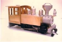 0-6-0 side tank with rear-entry cab and woodburner stack